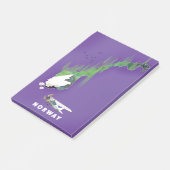 Post-it® Carte de Norvège Affiche illustrée. (Incliné)