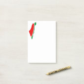 Post-it® Carte de Palestine Watermelon Symbole de la libert (Sur un bureau)