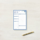 Post-it® Carte de recette GLUTEN FREE - Hydrangea Blue par  (Sur un bureau)