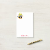 Post-it® Carte de Saint-Valentin Penguin Note (Sur un bureau)
