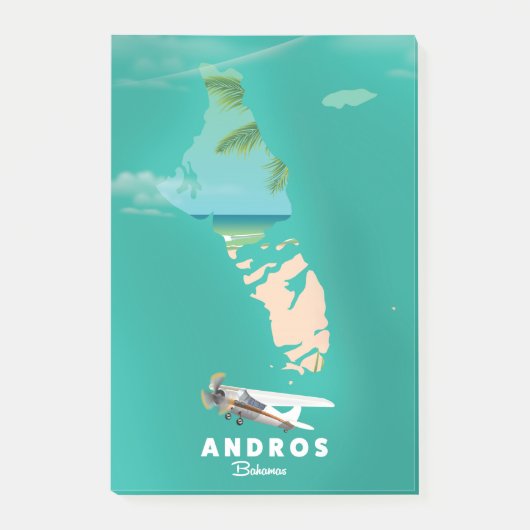 Post-it® Carte de vacances d'Andros Bahamas. (Devant)