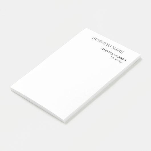 Post-it® Carte de visite blanc chic professionnel esthétiqu (Incliné)