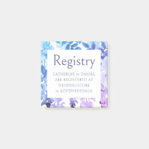 Post-it® Carte d'enregistrement Mariage floral Aquarelle