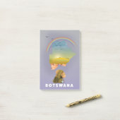 Post-it® Carte du Botswana (Sur un bureau)