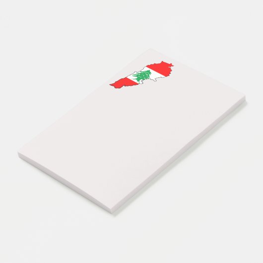 Post-it® Carte du Liban avec drapeau (Incliné)