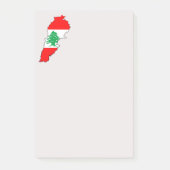 Post-it® Carte du Liban avec drapeau (Devant)