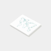 Post-it® Carte du monde (Incliné)