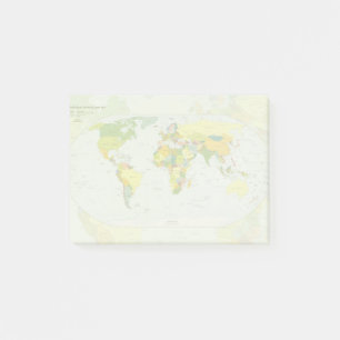 Post-it® Carte du monde Atlas Poster Politique : Décoration