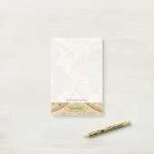 Post-it® Carte du monde sur la projection mondiale (Sur un bureau)