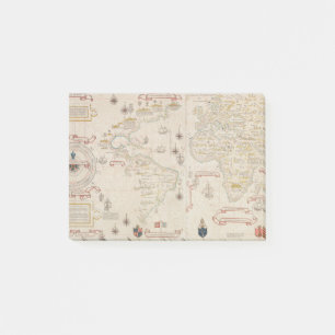 Post-it® Carte du monde vintage (1900) par Diogo Ribeiro