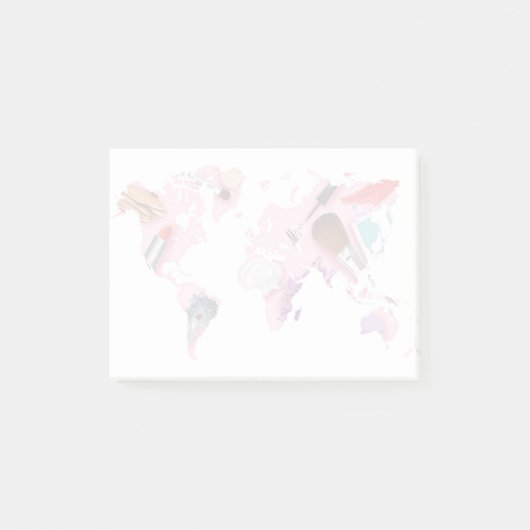 Post-it® Carte en pastel du monde de Comestics (Devant)