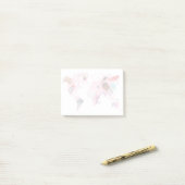 Post-it® Carte en pastel du monde de Comestics (Sur un bureau)