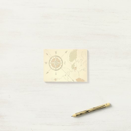 Post-it® Carte et Compass (Sur un bureau)