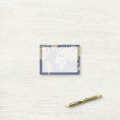 Post-it® Carte Gold et Blue World (Sur un bureau)