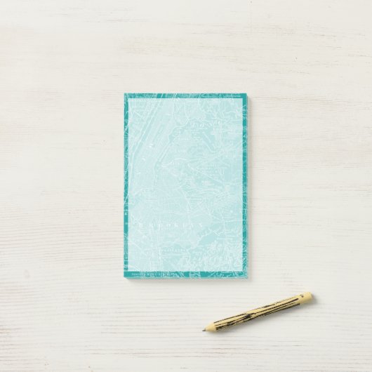 Post-it® Carte graphique de New York (Sur un bureau)