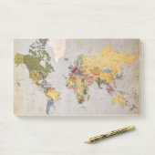 Post-it® carte mondiale (Sur un bureau)