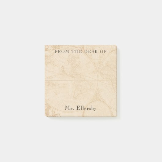 Post-it® Carte Old World Ajouter le nom 3x3 (Devant)