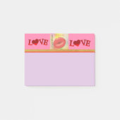 Post-it® Carte Postale Valentine Kiss Post-It Notes (Devant)