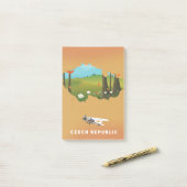 Post-it® Carte République tchèque Affiche illustrée. (Sur un bureau)