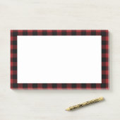 Post-it® Carte rouge et noire vérifiée (Sur un bureau)