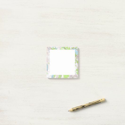 Post-it® Carte topographique (Sur un bureau)