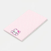 Post-it® Cartes à notes Kawaii Pink Ribbon (Incliné)