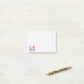 Post-it® Cartes à notes Kawaii Pink Ribbon (Sur un bureau)