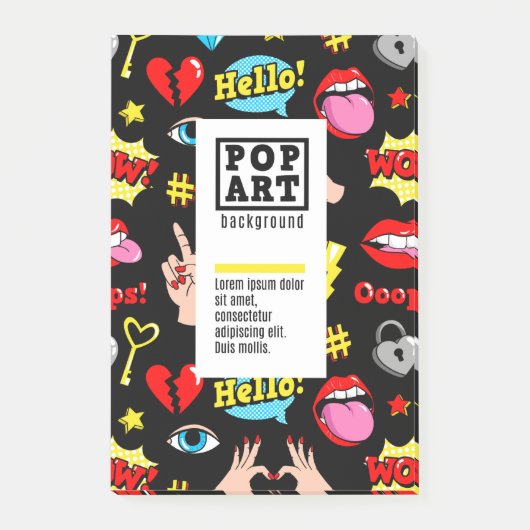 Post-it® Cartes dans le style comique (Devant)
