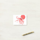 Post-it® Cartographie octopus orange mer rouge (Sur un bureau)