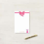 Post-it® Carton Cutie Rose Kitten (Sur un bureau)