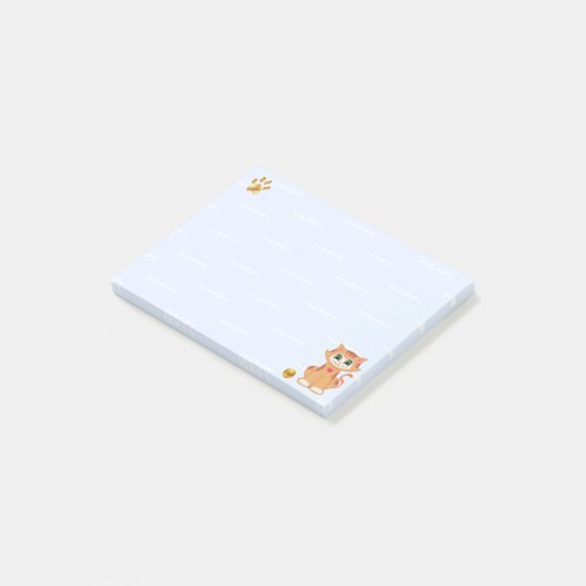 Post-it® Carton de chat Ginger Tabby Kitty (Incliné)