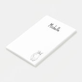 Post-it® Carton de chat mignon Winking Kitty Simple (Incliné)