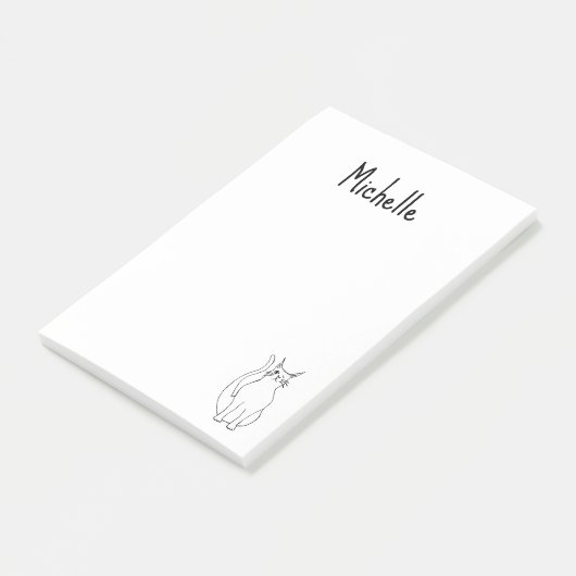 Post-it® Carton de chat mignon Winking Kitty Simple (Incliné)