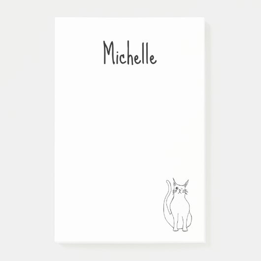 Post-it® Carton de chat mignon Winking Kitty Simple (Devant)