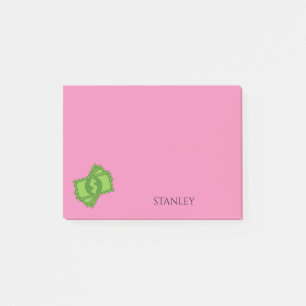 Post-it® Cartoon argent Carré de factures de dollars Pers
