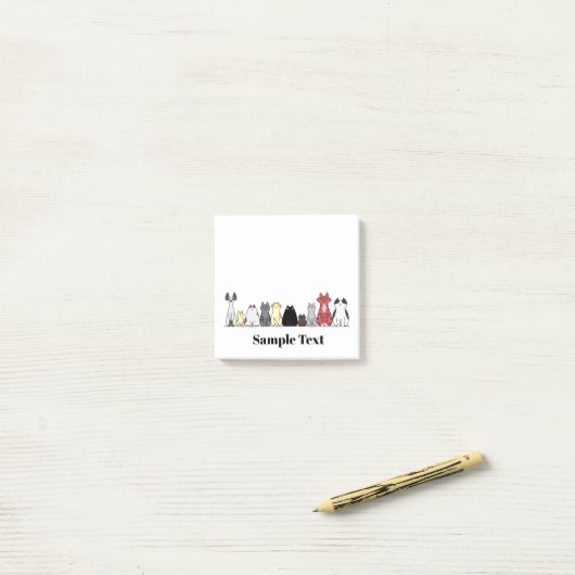 Post-it® cartoon cats post it (Sur un bureau)