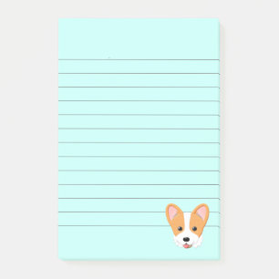 Post-it® Cartoon Corgi Lined