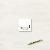 Post-it® cartoon farm animal group post it (Sur un bureau)