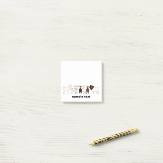 Post-it® cartoon goat group post it (Sur un bureau)