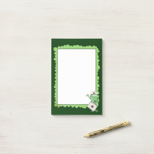 Post-it® Cartoon Nurse Postit note (Sur un bureau)