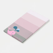 Post-it® Cartoon Whale on Stripes - Personnalisé (Incliné)