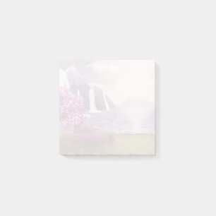 Post-it® Cascades et cerisiers au bord d'un lac