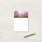 Post-it® Cascades et cerisiers au bord d'un lac (Sur un bureau)