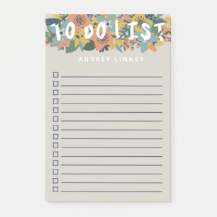 Post-it® Case à cocher Charme Floral À Faire Liste