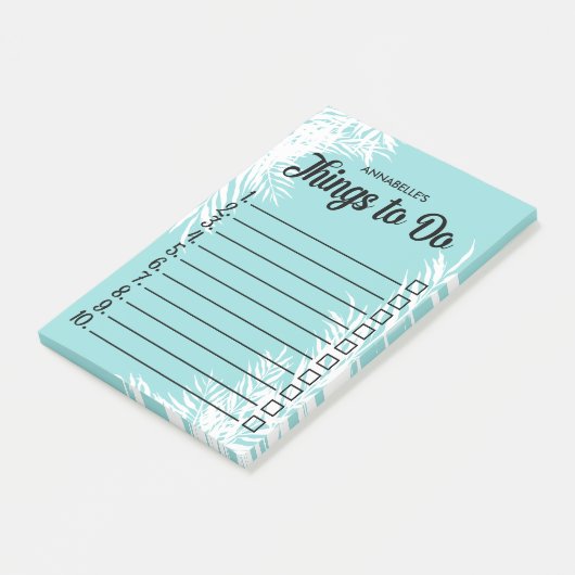 Post-it® Case à cocher Feuilles blancs numérotés à faire (Incliné)