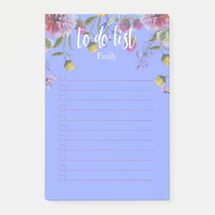 Post-it® Case à cocher Fleurs de lave aquarelle à faire Lis