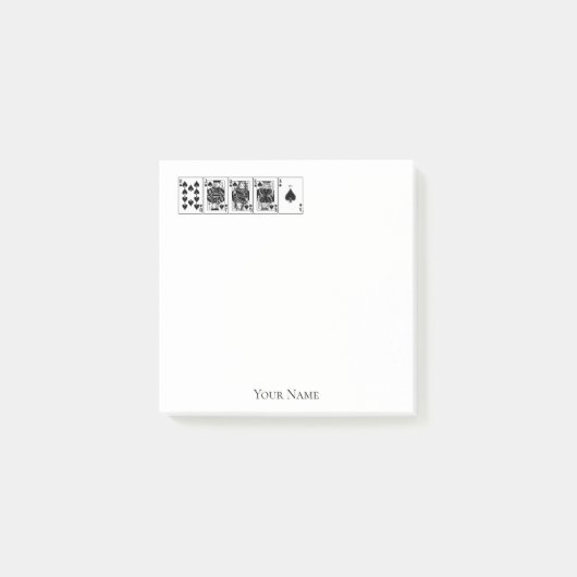 Post-it® Casino Night Poker Royal Straight Flush Spades (Devant)