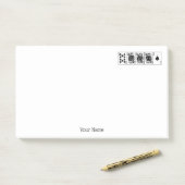 Post-it® Casino Night Poker Royal Straight Flush Spades (Sur un bureau)