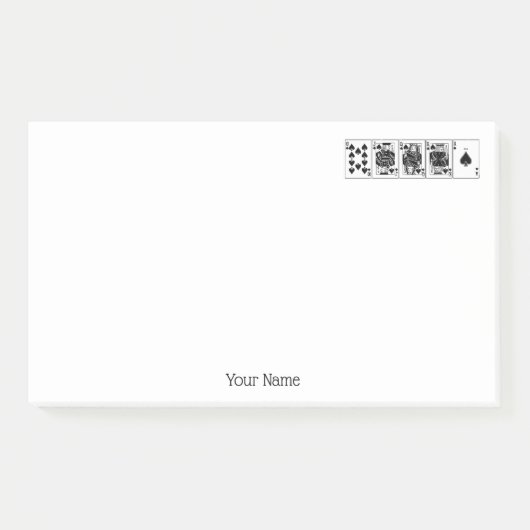 Post-it® Casino Night Poker Royal Straight Flush Spades (Devant)