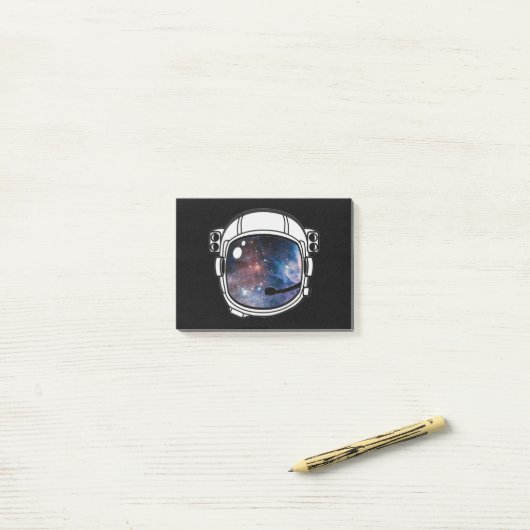 Post-it® Casque d'astronaute spatiale (Sur un bureau)